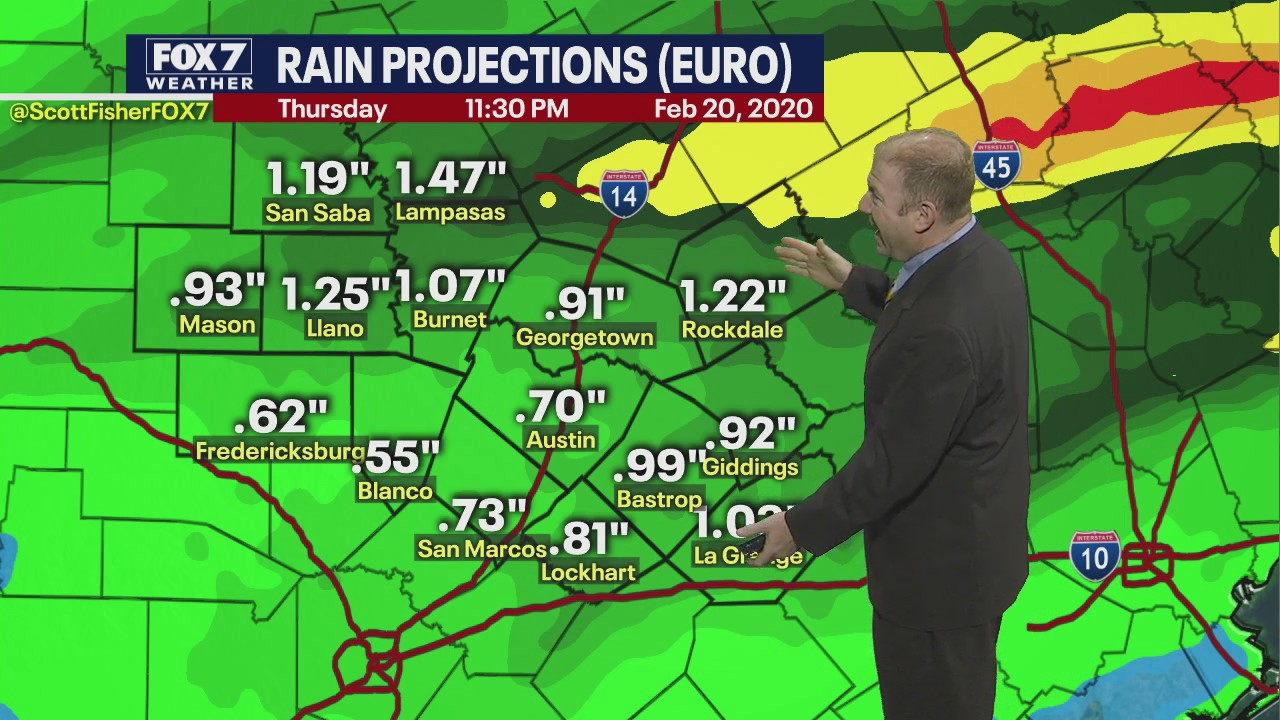 Evening weather forecast for February 18