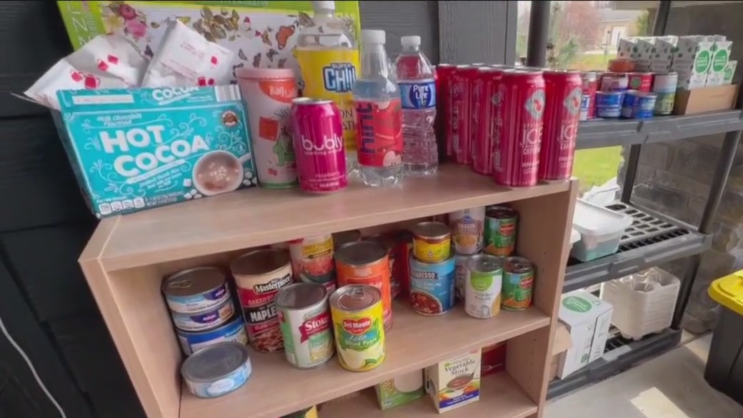 Little free food pantry in Caledonia