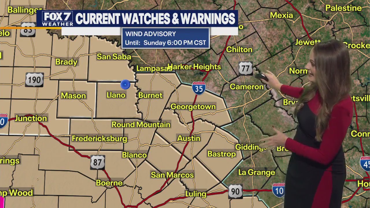 Austin weather: Windy, sunny Sunday