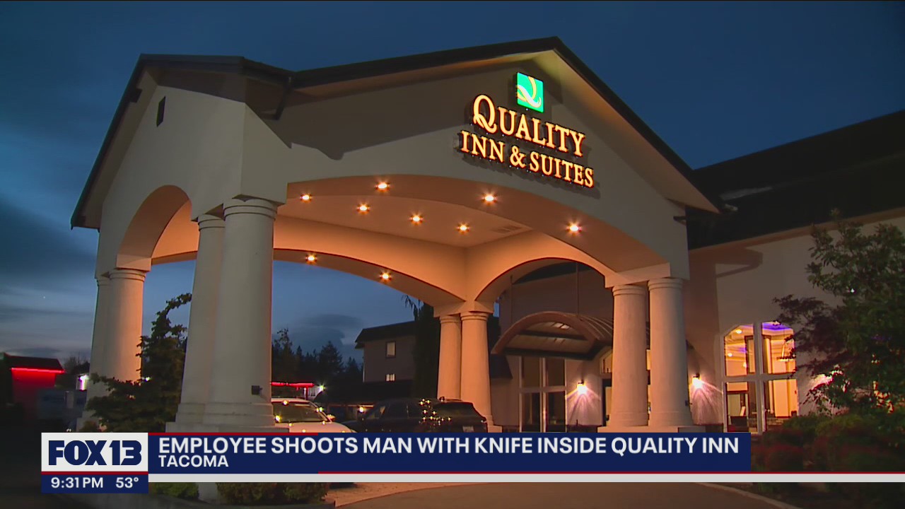 Tacoma hotel employee shoots man who threatened other employees with knife