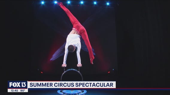 Circus arts performers from around the world performing in Sarasota