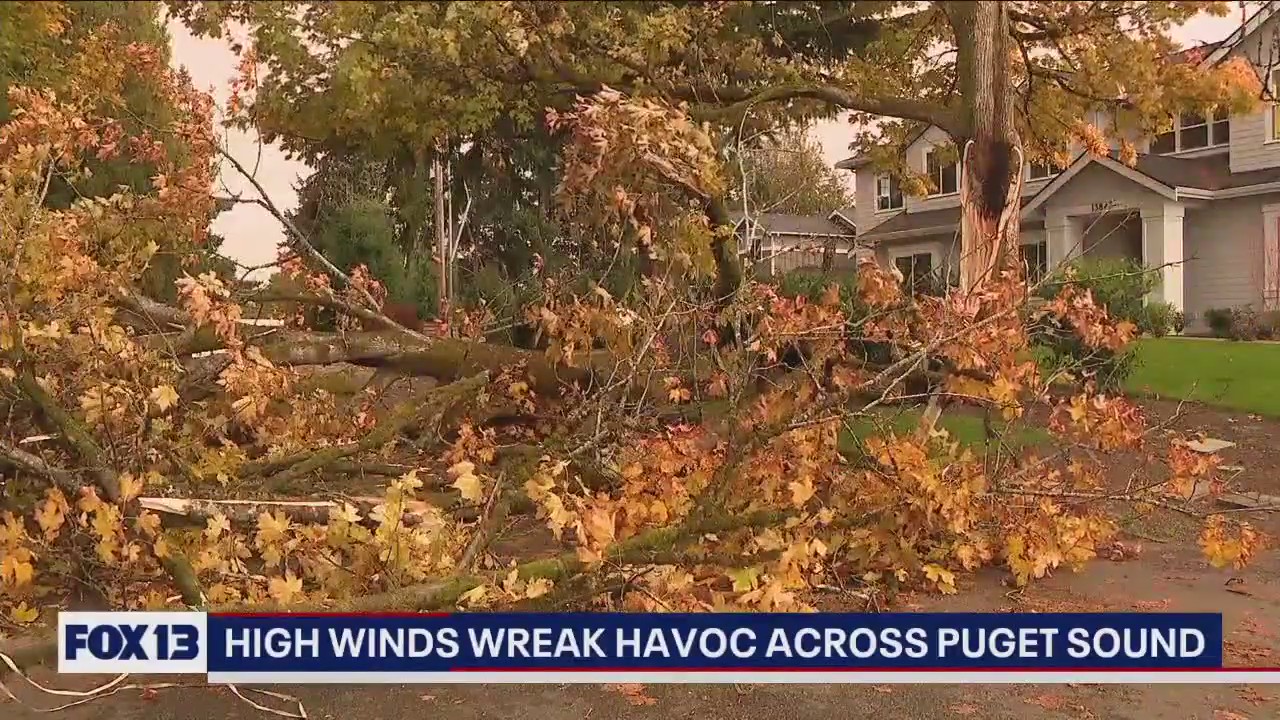 High winds causing problems across Puget Sound