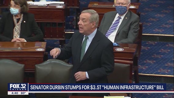 Illinois Sen. Dick Durbin stumps for $3.5 trillion 'human infrastructure' bill