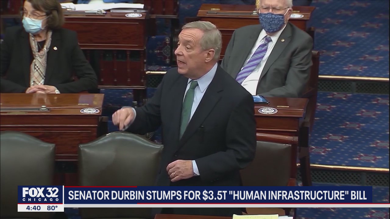 Illinois Sen. Dick Durbin stumps for $3.5 trillion 'human infrastructure' bill