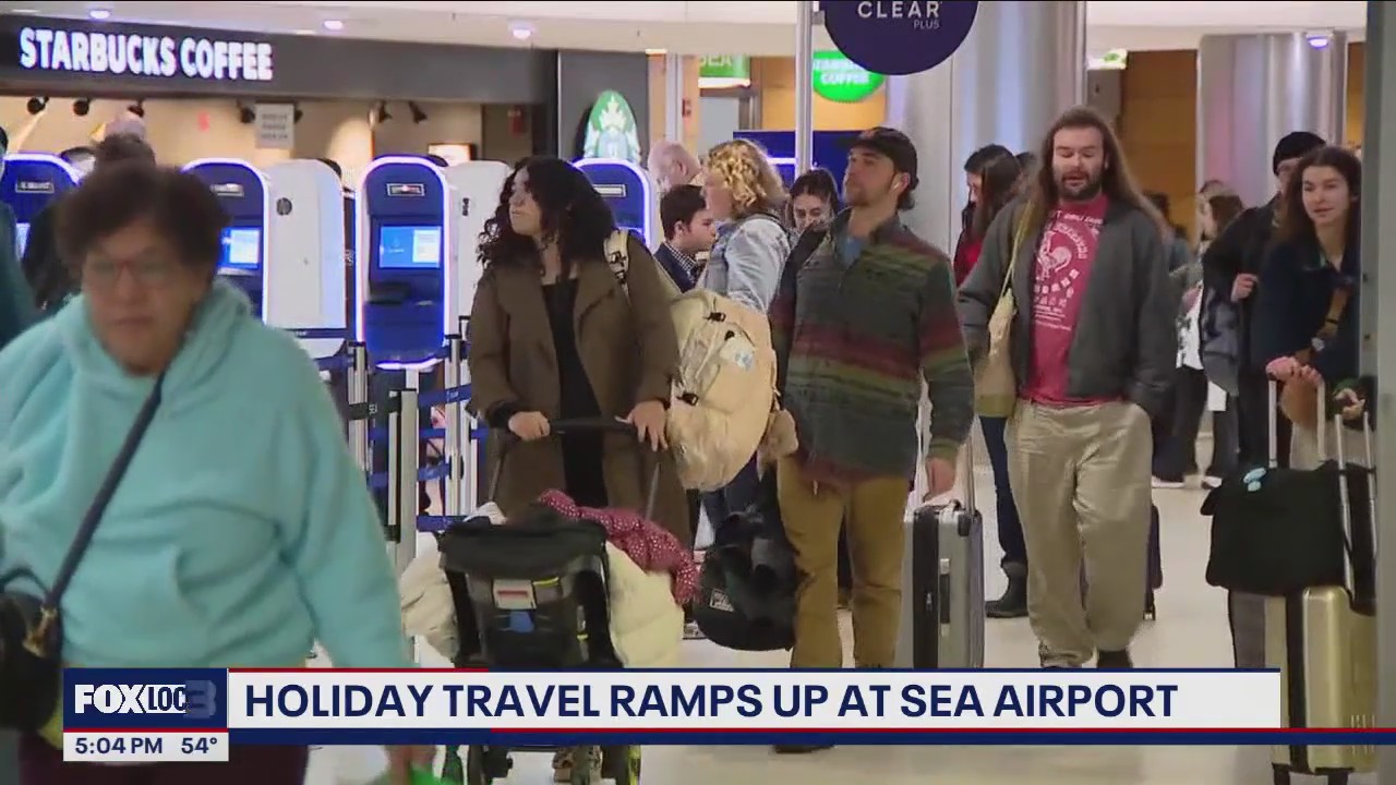 Holiday travel ramps up at SeaTac Airport | FOX 13 Seattle
