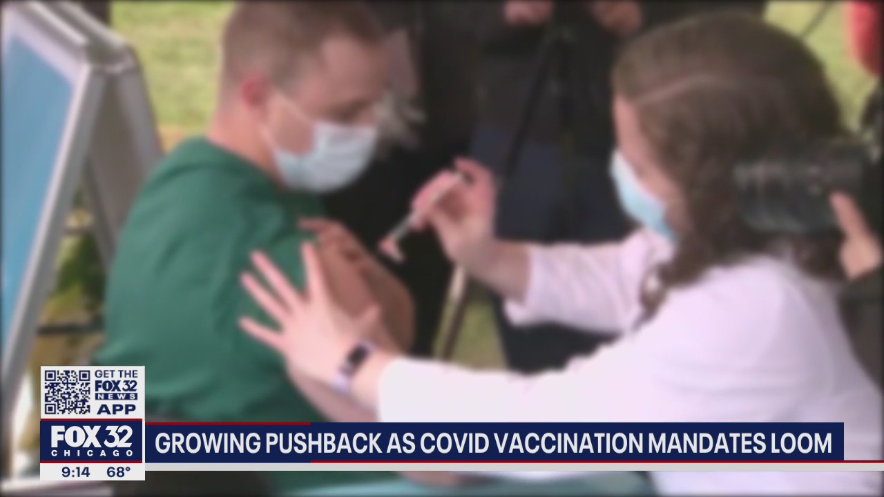 Growing pushback as COVID vaccination mandates loom