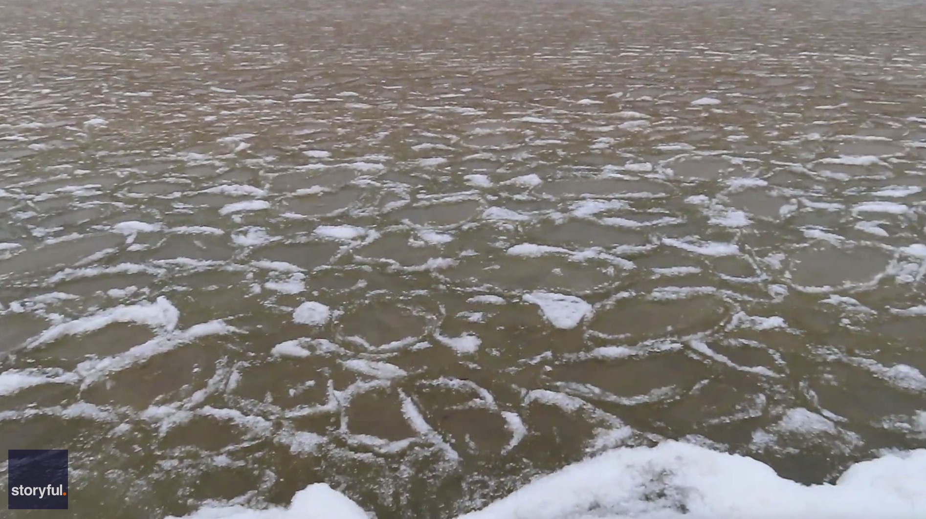 Pancake Ice forms on Lake Superior