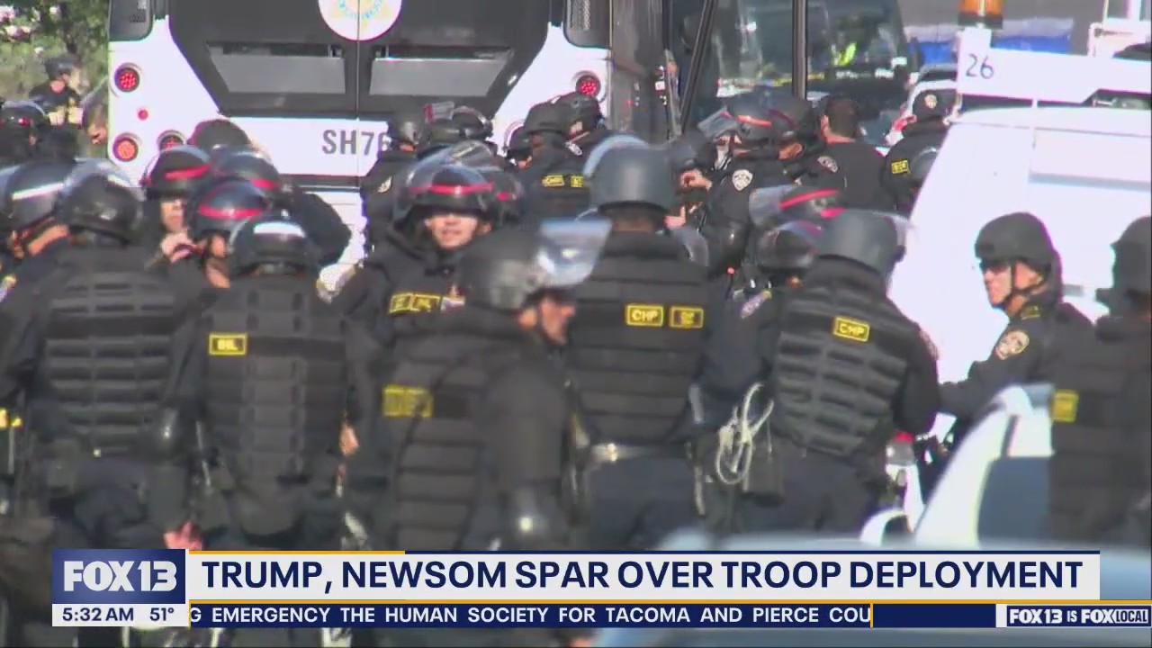 Trump, Newsom spar over troop deployment in LA