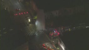 Car into fire hydrant in Echo Park