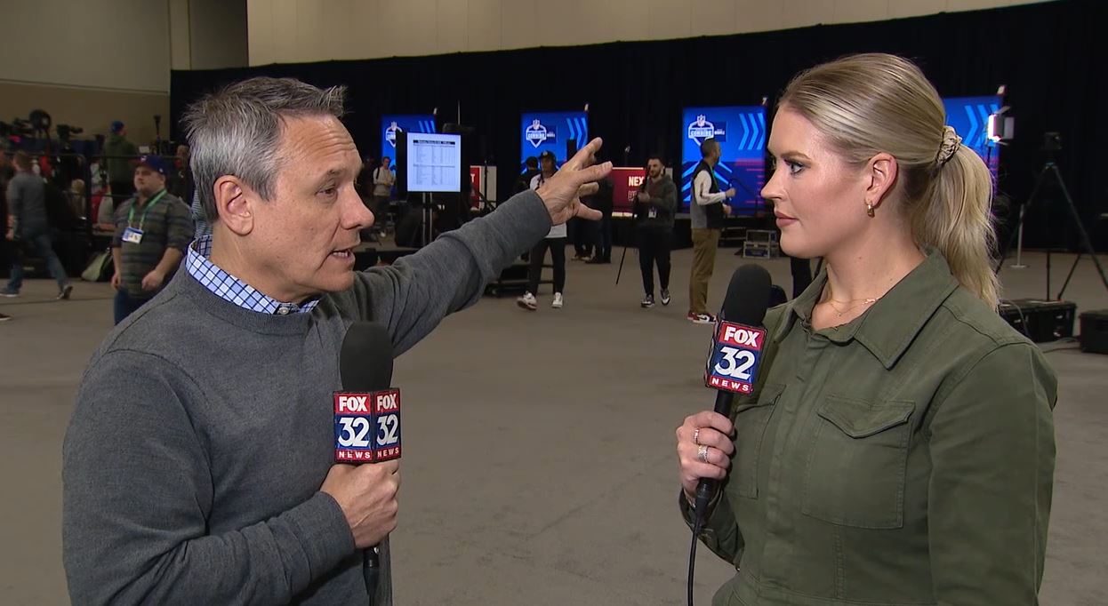 NFL Combine: FOX 32's Cassie Carlson catches up with Jeff Joniak on the Chicago Bears