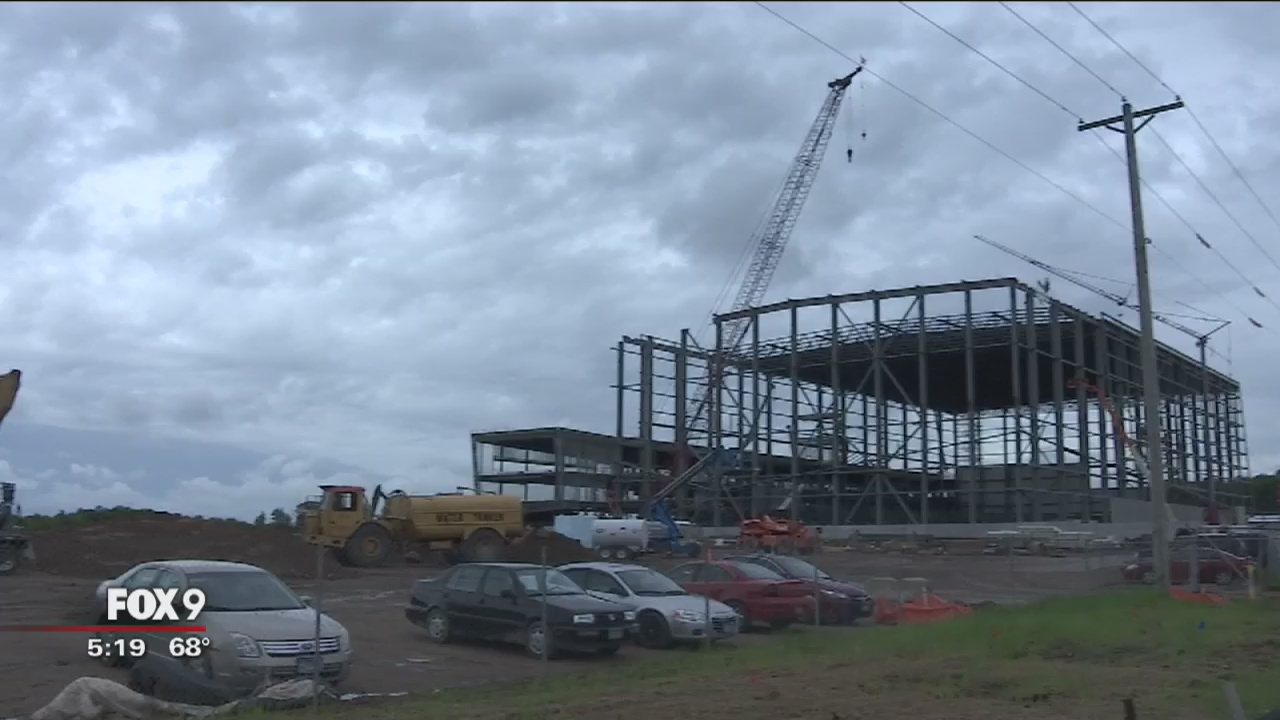 Tour the halfway completed Vikings practice facility