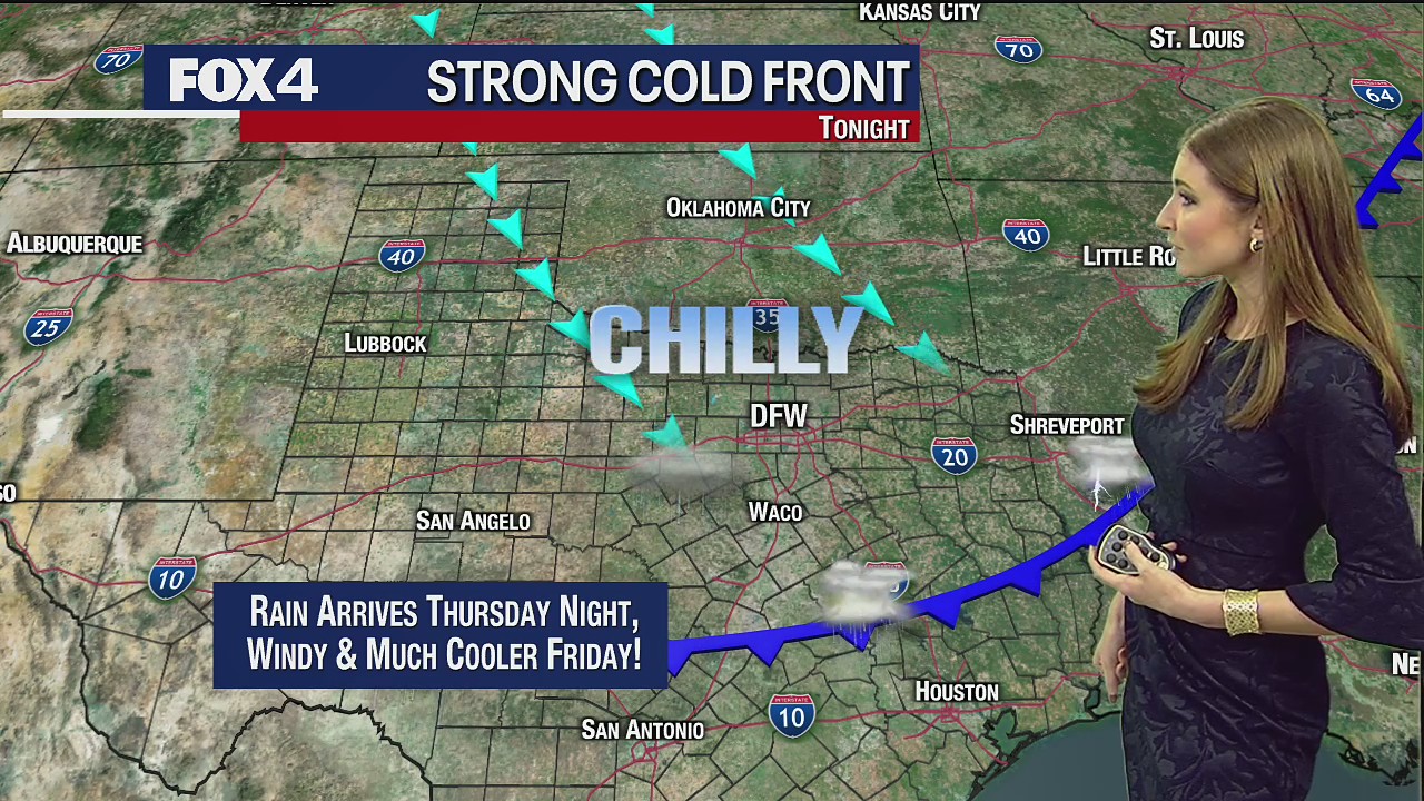 Cold front to send temperatures tumbling Friday