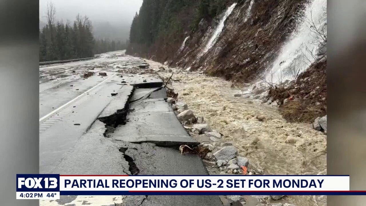 Part of Highway 2 to reopen Monday with pilot car access to Stevens Pass