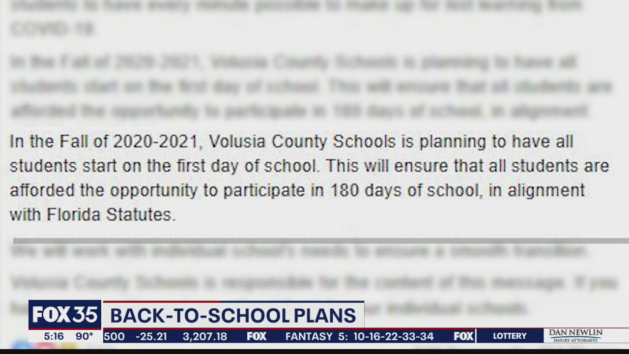Volusia County considering back-to-school plans