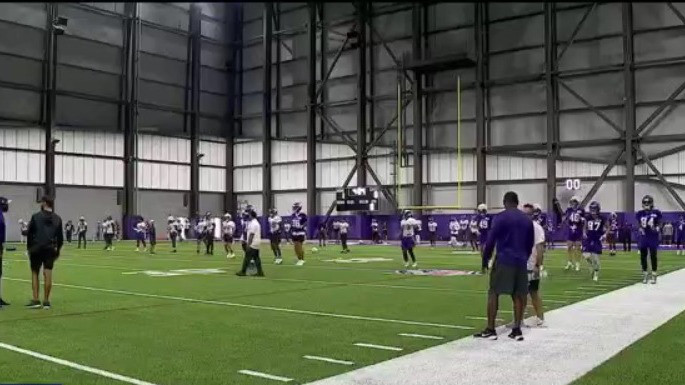 Vikings hold first training camp practice at TCO