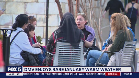 DMV enjoys rare January warm weather