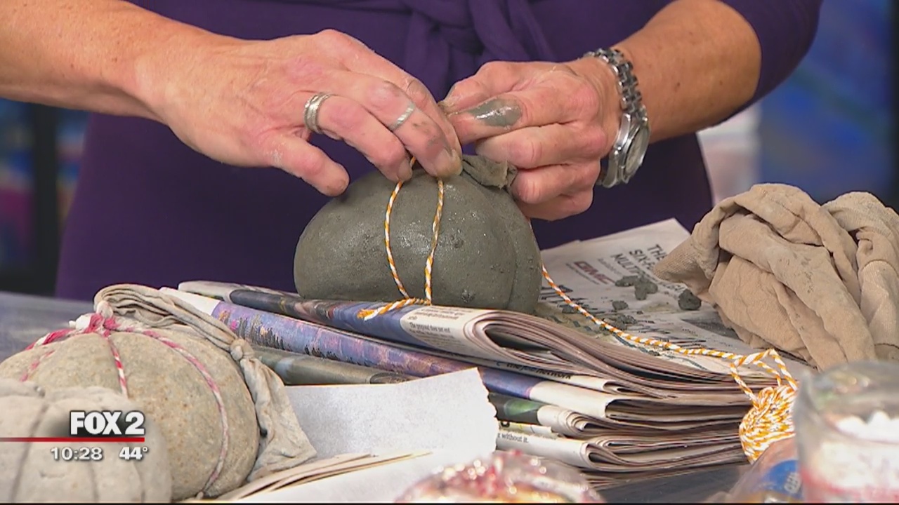 Jill of All Trades makes decorative pumpkins with cement