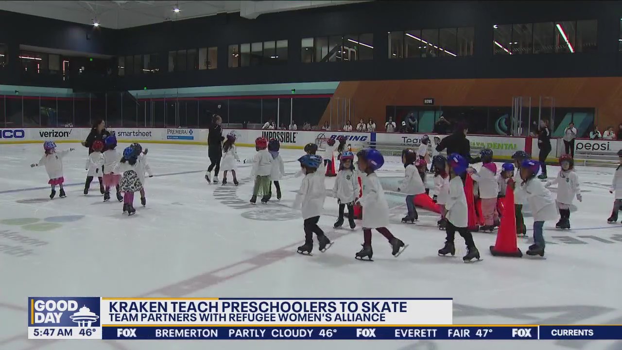 Kraken teach preschoolers to skate