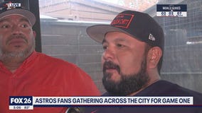 Astros fans gathering across Houston for Game 1 of World Series