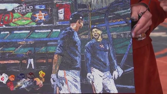 Opie Otterstad introduces Astros painting ahead of Game 6 of World Series