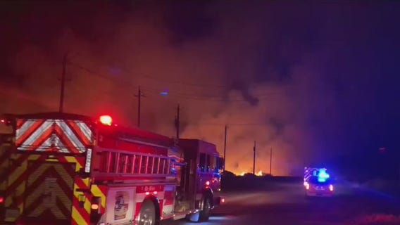Large grass fire in Galveston