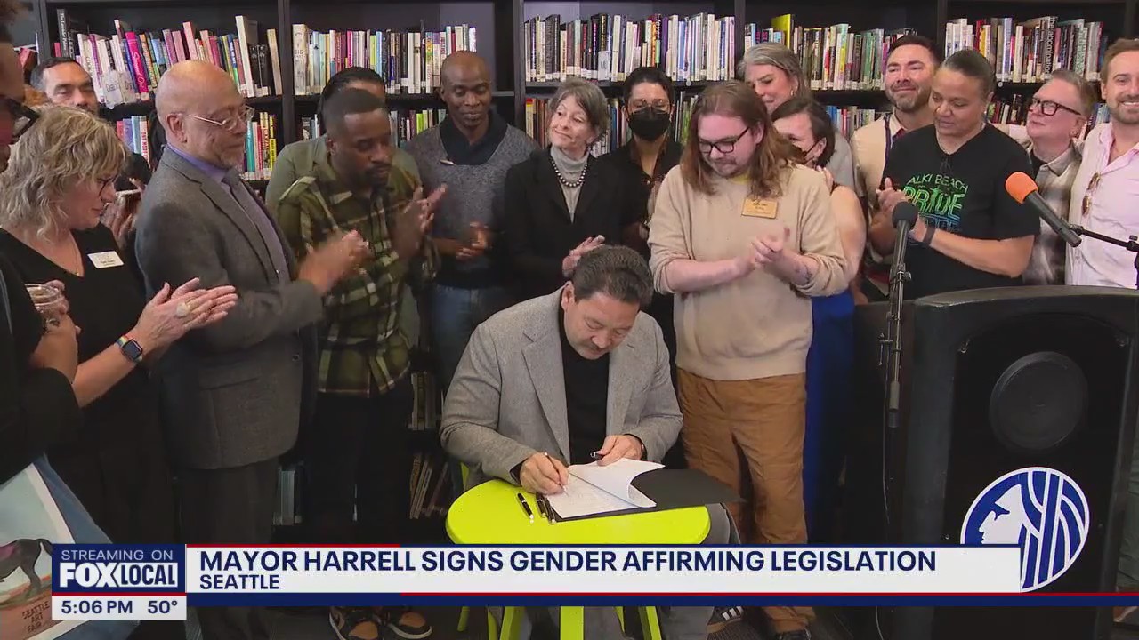 Seattle Mayor Harrell signs gender-affirming, reproductive care legislation