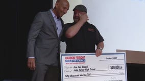 John Hersey High School teacher surprised by $50,000 check, students praise his impact
