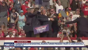 Donald Trump bloodied but "fine" after shooting at rally, campaign says