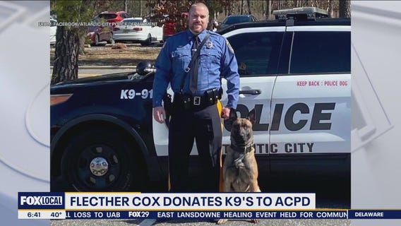Fletcher Cox donates K9s to Atlantic City police