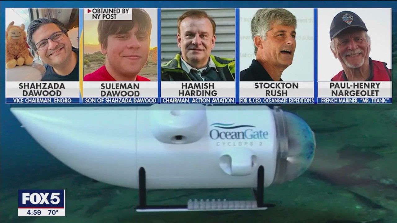 Missing Titanic sub: Crew believed to be dead after 'catastrophic implosion'