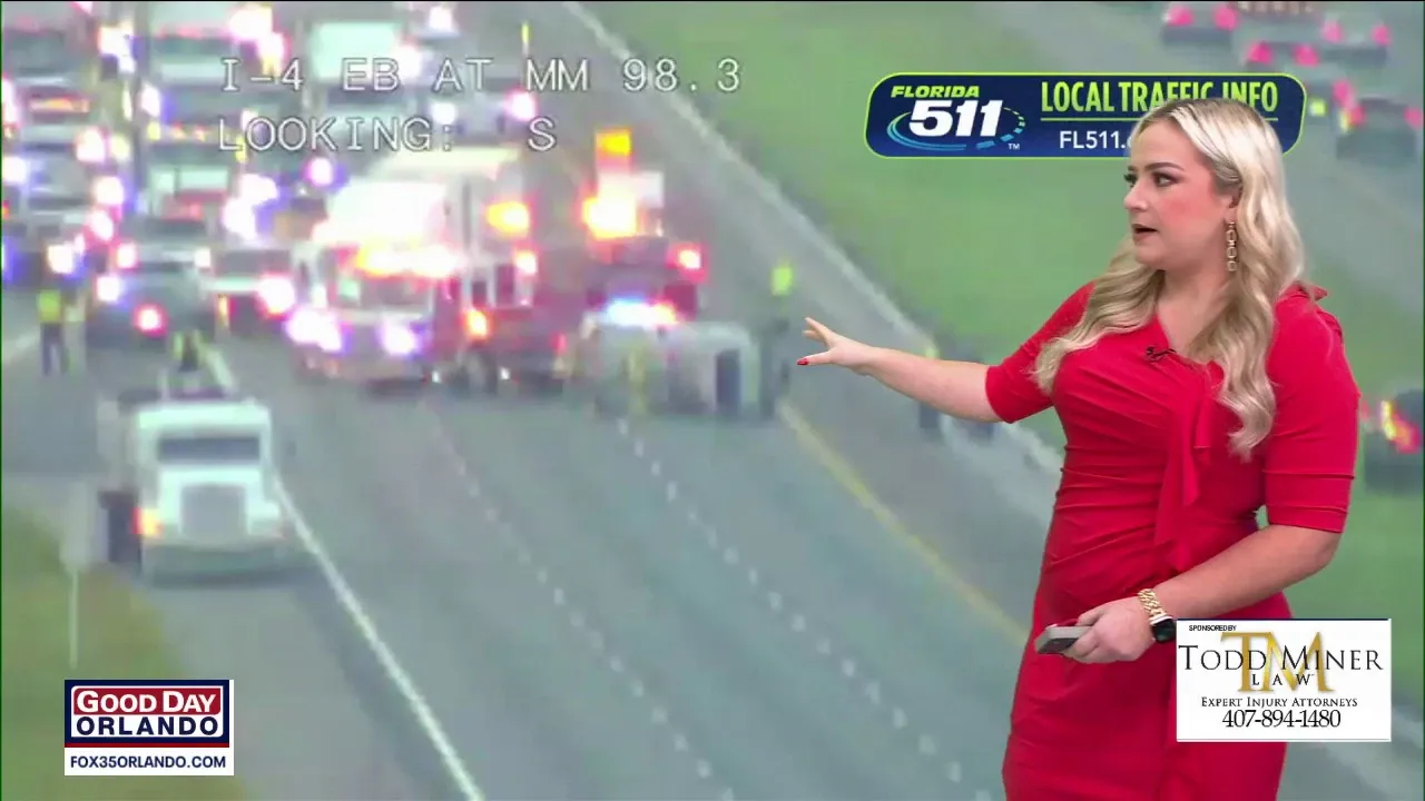 Traffic Alert: Crash blocks I-4 eastbound in Seminole County