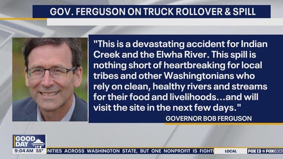 Cleanup underway after fuel spill into Indian Creek near Port Angeles, WA