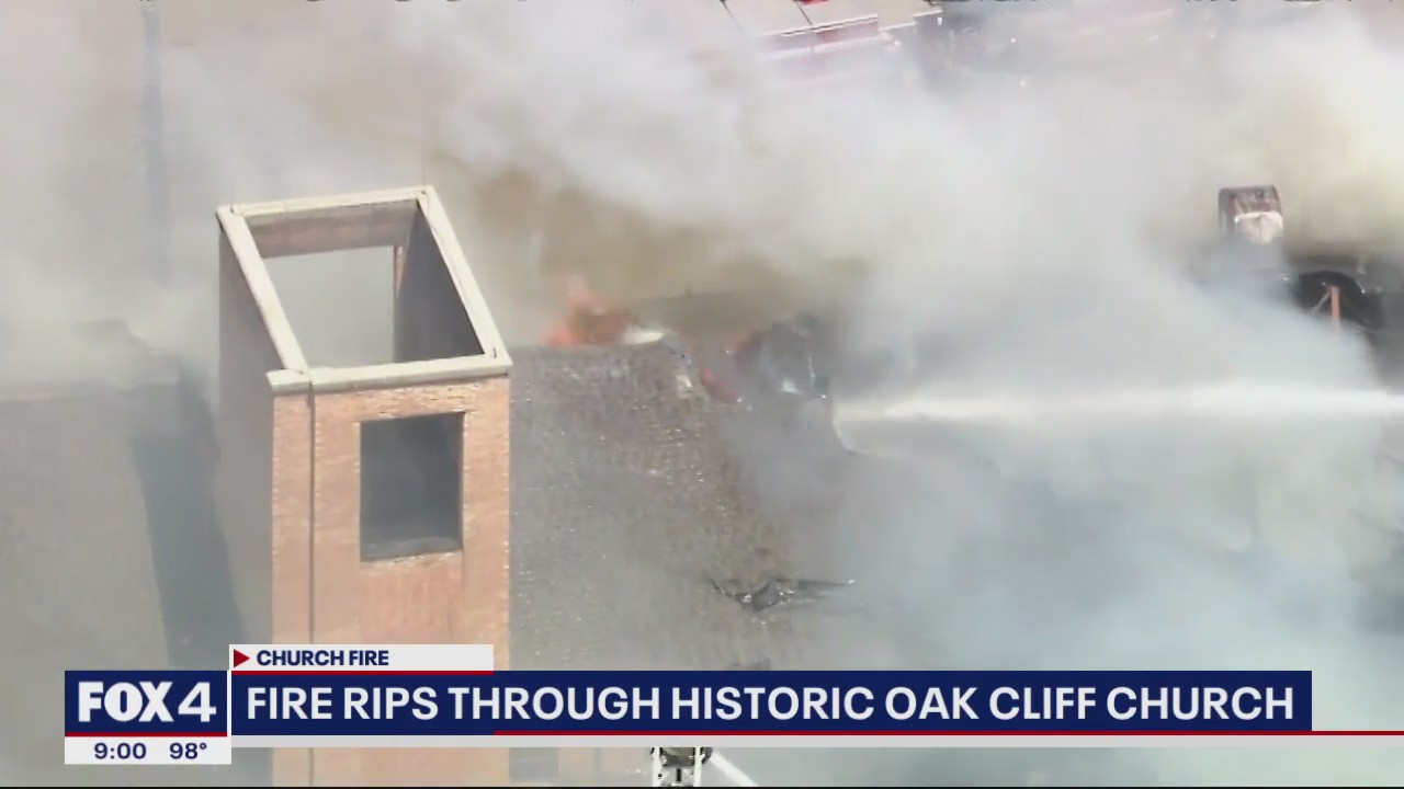 Fire damages historic Dallas church in East Oak Cliff