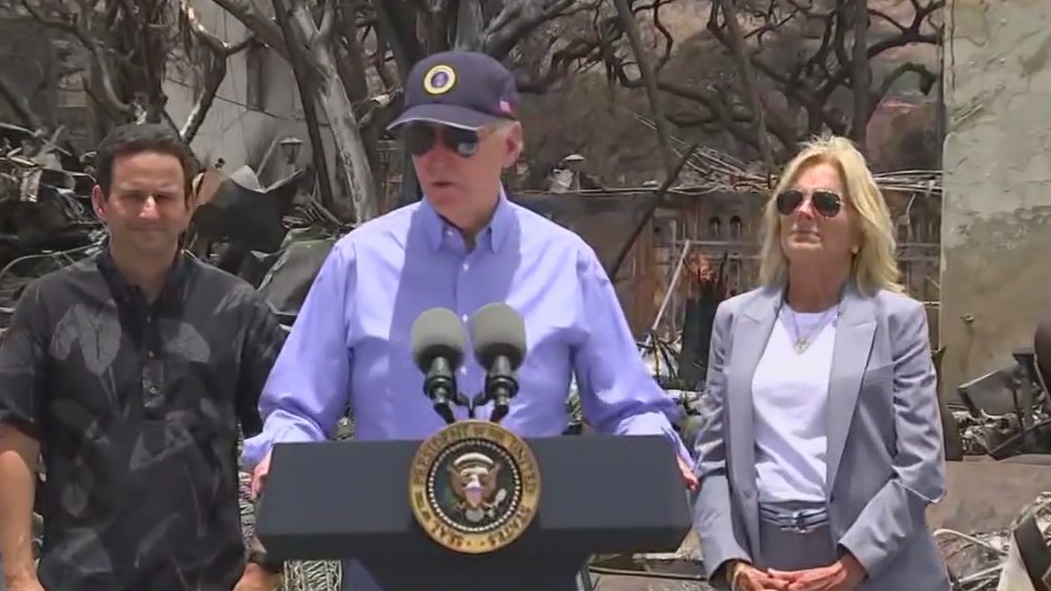 Bidens visit Maui amid wildfire devastation