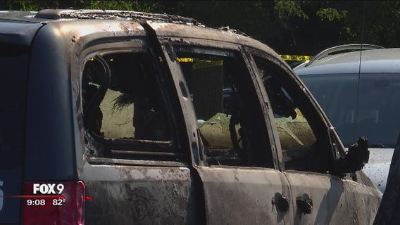 Vehicles catch fire in Fridley Walmart parking lot, 2 children injured, 1 arrested