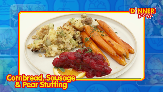 Cornbread, Sausage & Pear Stuffing | Dinner DeeAs