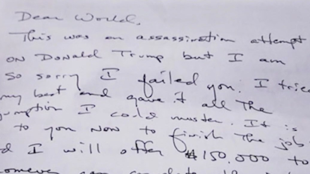 Letter allegedly written by would-be Trump assassin | FOX 5 Atlanta