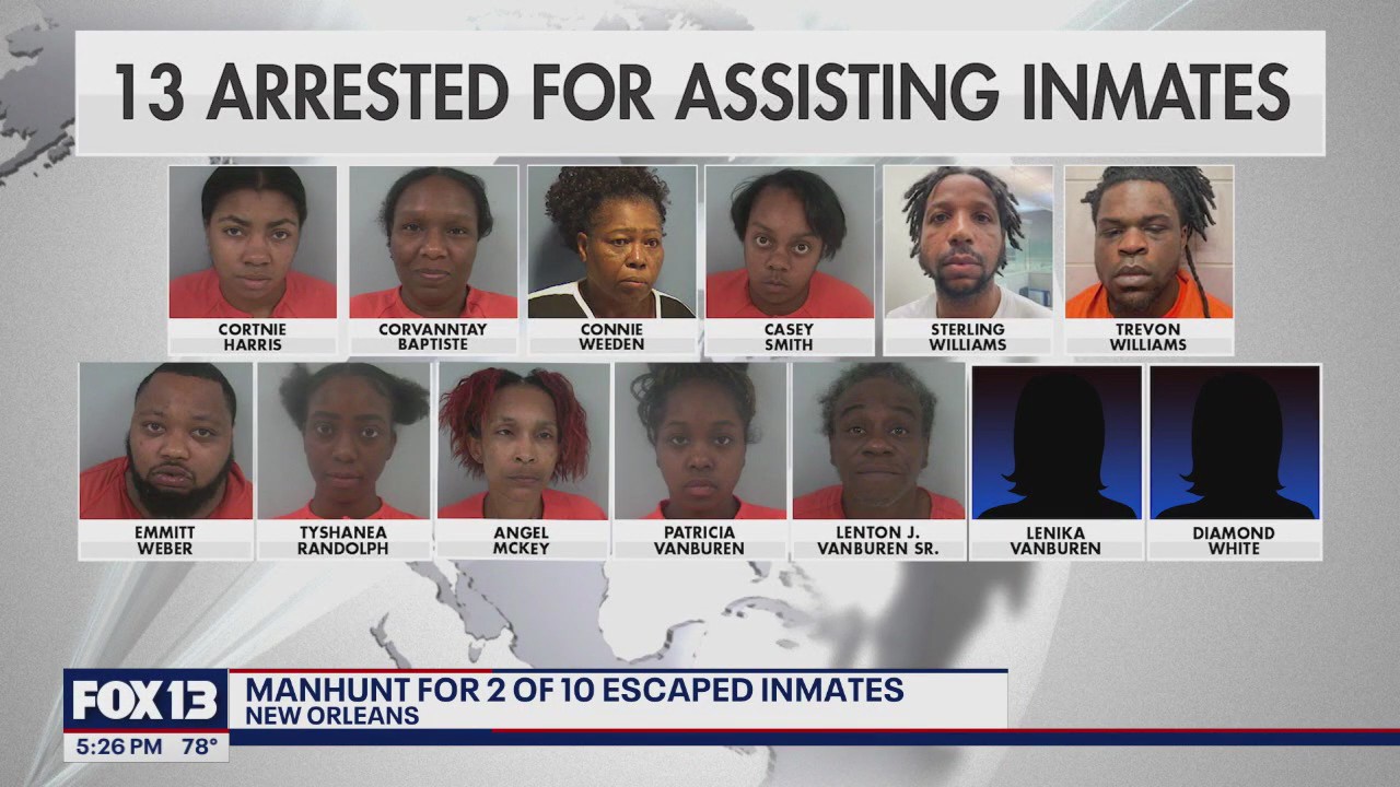 Manhunt continues for 2 escaped New Orleans inmates