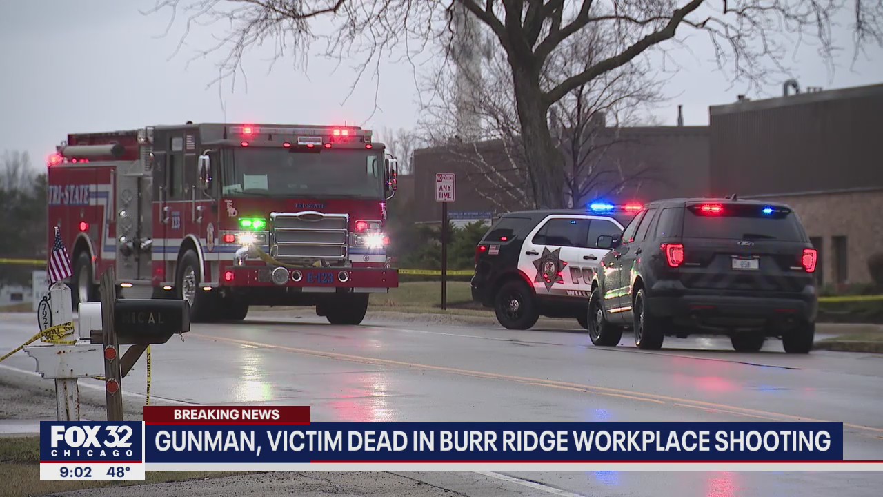 Gunman, victim dead in Burr Ridge workplace shooting | FOX 32 Chicago