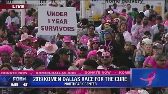 Survivors lead a March of Hope to close Komen Dallas Race for the Cure