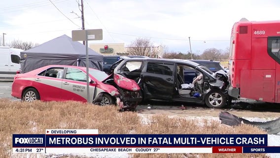 Taxi driver dead after crashing into Metrobus, minivan