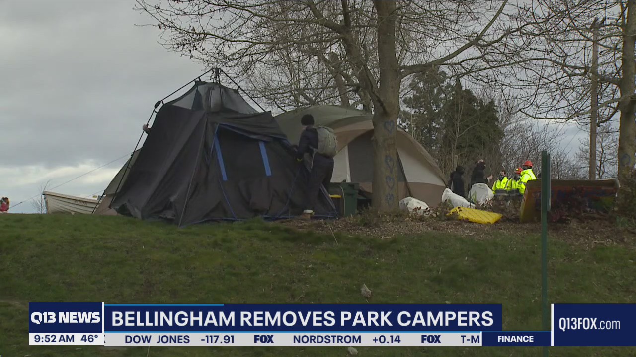 Bellingham crews remove campers from park for a third time