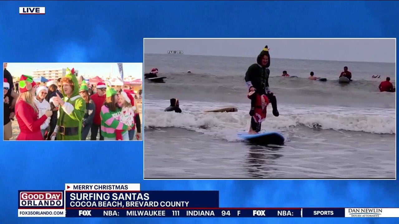 Surfing Santas return to Cocoa Beach