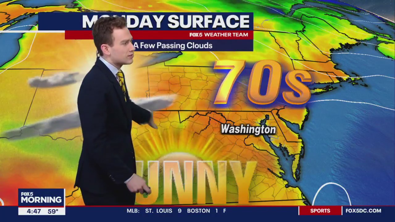 FOX 5 Weather forecast for Monday, May 15