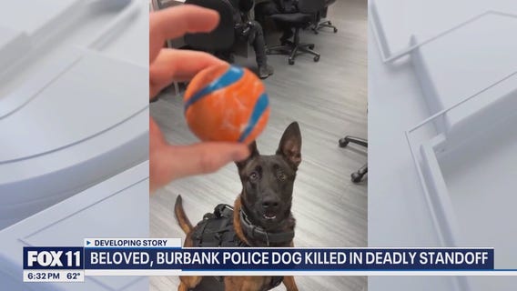 Burbank K9 dies in standoff