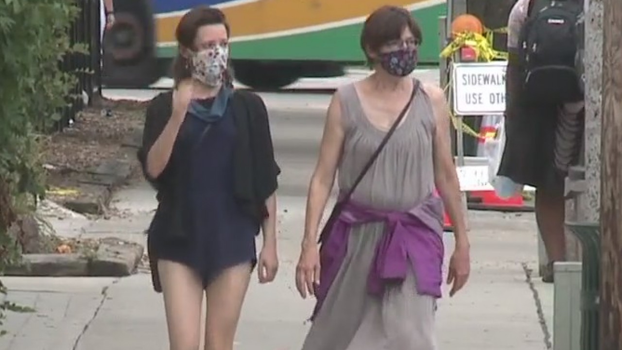 Wearing masks in the heat