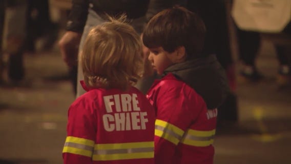 Lakeview's spooky street party: Families brave the cold for early Halloween fun