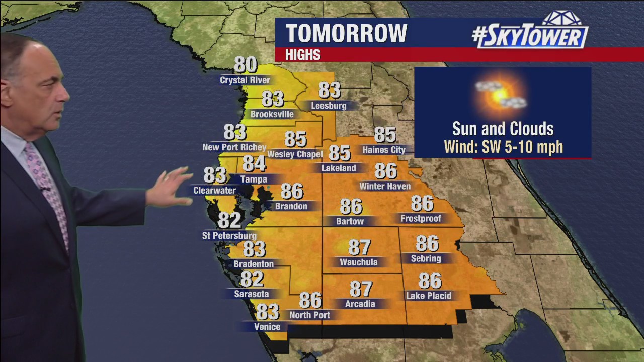 Tampa Bay weather | Mostly sunny Wednesday