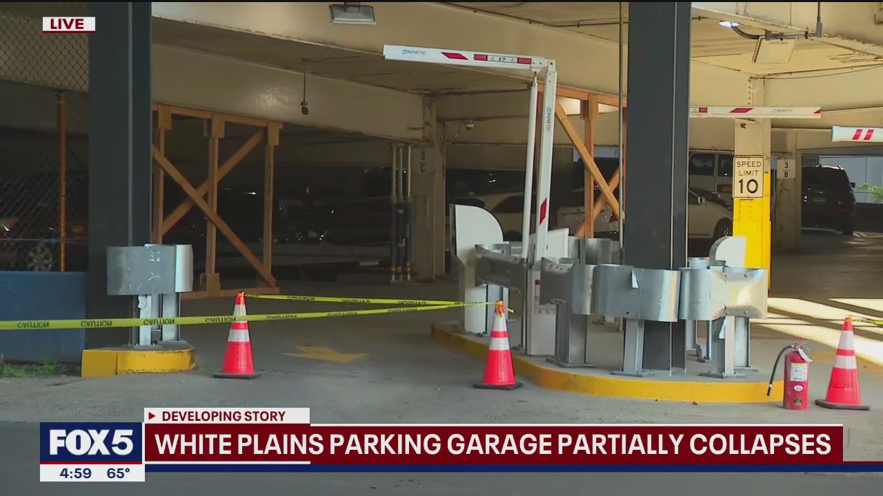 Partial collapse in White Plains parking garage