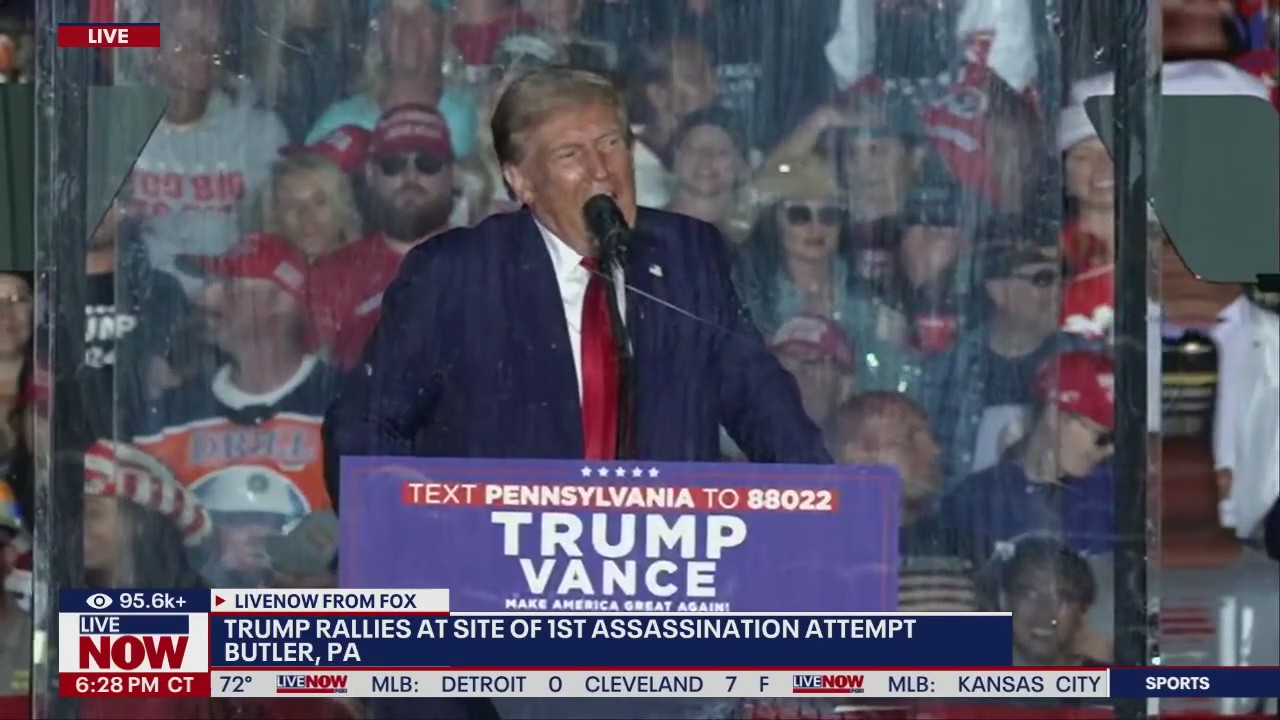 WATCH: Trump gives speech at site of first assassination attempt